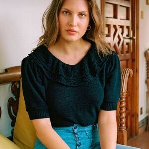 Rouje Pedro Top Black Knit Size 36 US Small